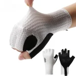 Summer Breathable Half Finger Cycling Gloves Ultralight Road Bike Gloves Anti Slip Silicone Pad (New)