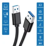 USB Cable Compatible USB 3 AM to AM Cable USB A Male (New)