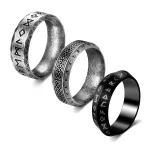 Vintage Odin Norse Viking Rune Rings For Men Fashion Stainless Steel Celtic Knot (New)