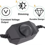 DC5V 12V 24V LED Knob Dimmer Switch DC USB Female To Male Extension Cord (New)