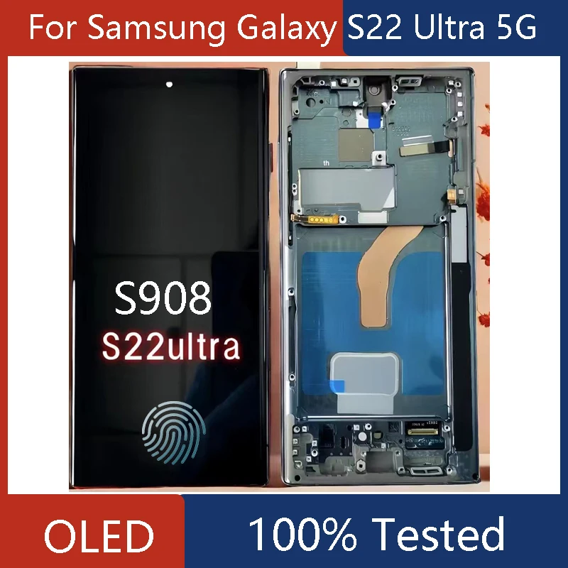 Saa92fa05f95647ba98dd2d4b78c36519p Tested OLED Display Samsung Galaxy S22 Ultra 5G LCD (New) - Image 1