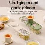 3 in 1 Multifunctional Ginger and Garlic Grinder Home Kitchen Slicer All Grinder (New)
