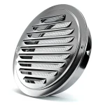 Stainless Steel Exterior Wall Air Outlet Vent Grille 70 200mm Round Duct Cap Air (New)