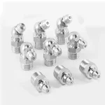 10 20 Grease Gun Coupler Steel Connector Fittings M6 M8 Thread 45Â° 90Â° 180Â°Angle Straight Grease Nipples (New)