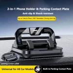 360Â° Rotatable Universal Car Phone Holder with Number Plate Dashboard Mount Easy Install (New)