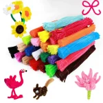 50 100 30cm Chenille Stems Pipe Cleaners Kids Plush Educational Toy Colorful Pipe Cleaner (New)