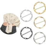 5 Piece Set Metal Adjustable Buckles Multi use for Shirts Scarves Belts Fashion Accessory Set (New)