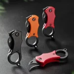 Mini Keychain Pocket Knife Stainless Steel Portable Camping EDC Tool with Chain Fixed (New)