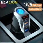 BLALION 180W USB Car Charger Super Fast Charging QC3.0 PD 66W Quick Charge (New)