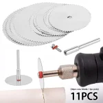 11 Set Mini Circular Saw Blade Stainless Steel Cutting Disc Wood Cutting Wheel (New)