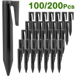 100 200 Garden Lawn Mower Peg Environment friendly Plastic Ground Pegs for Robotic Lawnmower Boundary (New)