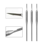 Dental Scalpel Handle Blade Handle Straight Applicable Dental Stainless Steel Handle Knife Blade (New)