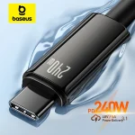 Baseus 240W USB C Cable for iPhone 18 17 16 15 Plus Pro (New)