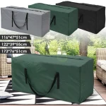 Cushion Storage Bag Large Capacity Furniture Protective Cover Outdoor Garden Waterproof Dustproof Christmas (New)