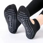 High Quality Women Yoga Socks Anti Slip Breathable Backless Pilates Socks Ankle Ladies Ballet (New)
