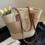 Straw bag bag womens summer inswind 2024 beach seaside outdoor travel vacation (New)