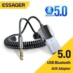 Essager Bluetooth-compatible Car Audio Cable Transmitter Wireless Receiver Car AUX (New)