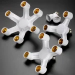 LED Lamp Socket Light Bulb Adapter Holder Various E27 Socket Splitter E27 To (New)