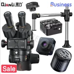 Qianli 6558 Trinocular Microscope No Base 6.5X-58X Industrial Thermal 4K (New)