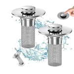 1 5 Stainless Steel Floor Drain Filter Deodorizing Bouncing Core Hair Catcher Shower Sink (New)