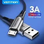 Vention Micro USB Cable 3A Nylon Fast Charger USB Type (New)