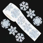 500Laser Christmas Snowflake Stickersï¼ŒChristmas Holiday Gift Decoration Stickers Waterproof Self Adhesive Party Envelope Stic (New)