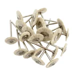 10 Bag 2.35mm Polishing Brush Wheel Dental Laboratory Lab Materials Soft White Goat Hair (New)