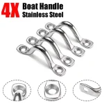 4 Handle 5mm Stainless Steel Wire Eye Strap Boat Marine Tie Down Fender (New)