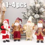 1~4 Christmas Decoration for Home Santa Claus Doll 30cm Navidad Party Decor (New)