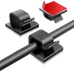 Cable Organizer Clips Wire Winder Holder Cord Protector USB Cable Management Adhesive Hooks (New)