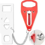 Portable Door Lock Double Hole Security Door Locker Safety Latch Metal Lock Home (New)