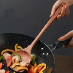 Spatule domestique spatule en bois poÃªle antiadhÃ©sive spÃ©cial mÃ©nage longue poignÃ©e spatule de (New)