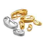 5 Stainless Steel D shaped Lobster Clasp Hooks 16 19 21 23 26 32MM for Jewelry Making DIY Connectors (New)