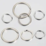 20 lot 15 40mm Metal Key Rings Round Flat Line Split Rings Keyring for Jewelry (New)