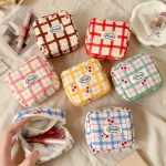 Small Cosmetic Pouch for Purse, Mini Makeup Bag with Compartments, Pockets Sanitary Napkin (New)