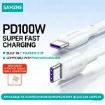SAMZHE Type-C to Type-C 100W 5A Fast Charging Cable, Super (New)
