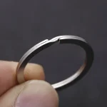 20 Pieces Key Flat Ring Stainless Steel Flat Ring Metal Flat Ring Car (New)