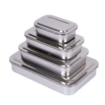 Dental Instruments Tray With Lid Stainless Steel Surgical Equipments Tool Medical Disinfection Box (New)
