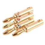 Banana Plug 4mm Alloy Gilding Banana Plugs for Speaker Cable Wire Banana Connector (New)