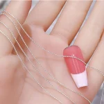 Micro Bead Chain Nail Art Decoration, Silver Gold 50cm Ball Chain for Stylish (New)