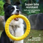 Dog Ring Toys Indestructible Chewing Flying Floating Training Tools Fetch for Small Medium (New)