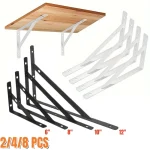 2 8 Black White Steel Heavy Duty L Bracket,6 12" Floating Tripod Shelf Brackets,90 Degree Angle (New)