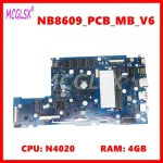 NB8609_B_MB_V6 Mainboard For Acer Aspire A315 34 EX215 31 Laptop Motherboard DDR4 with N5030 CPU (New)
