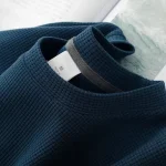 M 5XL Mens Summer Waffle Round Neck Short Sleeve T Shirt Comfortable Light Breathable (New)