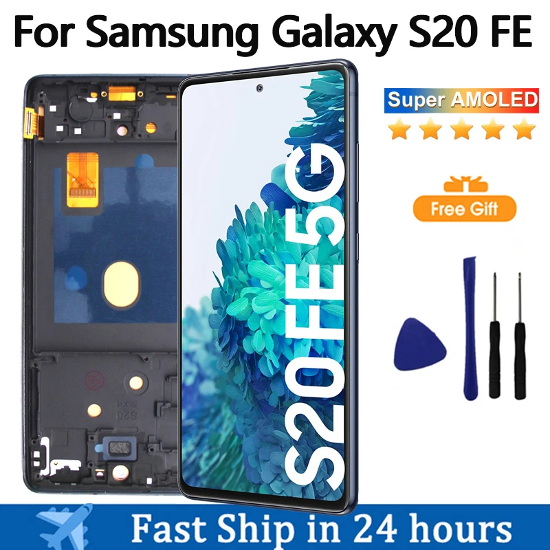 Sb50d5b4fd8764ee1968635ccec749c1du AMOLED Display Samsung Galaxy S20 FE 4G/5G LCD Display (New) - Image 1