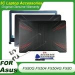 New for ASUS FX80 FX80G FX504 FX504G Laptop LCD Back Cover Screen Lid Back Shell Front Bezel Frame Top Cover Hinges Repair Parts (New)