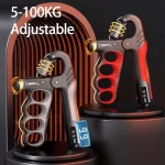 Electronic Counting Hand Grips Strengthener Arm Spring Finger Massager Expander Hand Exercise Gym (New)