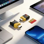 Type C Card Reader Aluminum Alloy Mini Micro SD Card Reader Hidden Card Slot Plug (New)