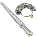 Metal Ring Sizer Measuring Tool Set Gauge Mandrel Stick Finger Tool Jewelry Making (New)
