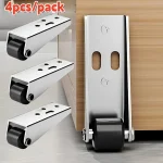 4 Doors Sinking Repair Caster Wheels Support Door Droop Pulley With Screws Silent (New)